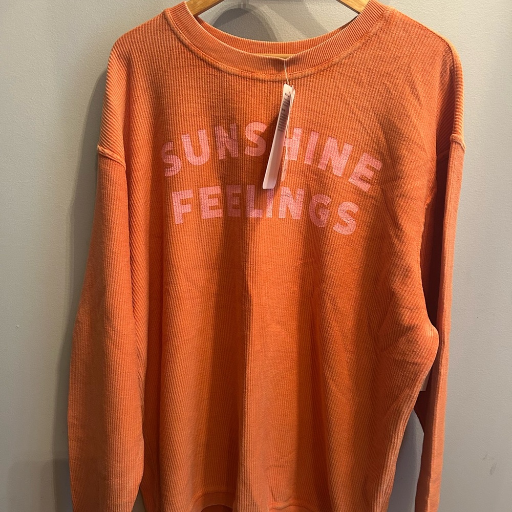 Orange 'Sunshine Feelings' Sweatshirt